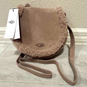 NWT UGG Sharon Suede Caribou Crossbody Bag